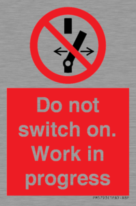 Do not switch on. Work in progress
